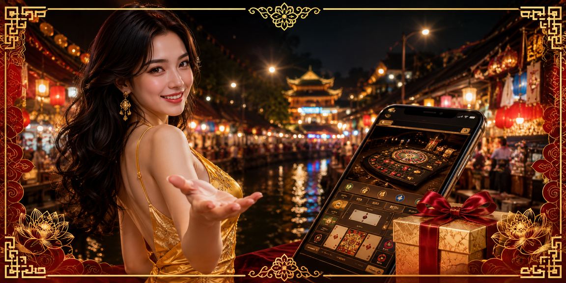 Khung cảnh chợ đêm Hà Nội với ứng dụng casino trên thiết bị di động