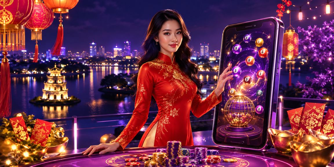 Bối cảnh Hà Nội với áo dài và thông tin khuyến mãi liên quan xổ số